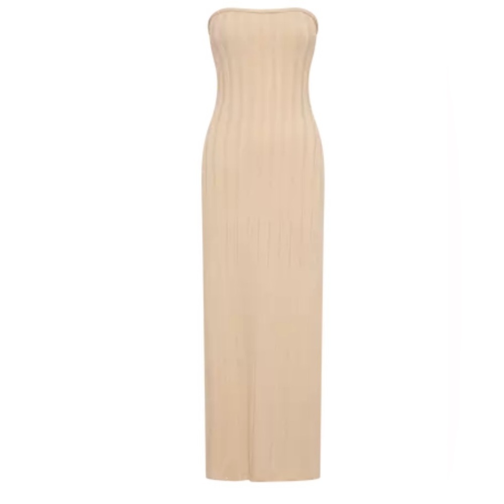 Dolce extreme rib strapless midi dress